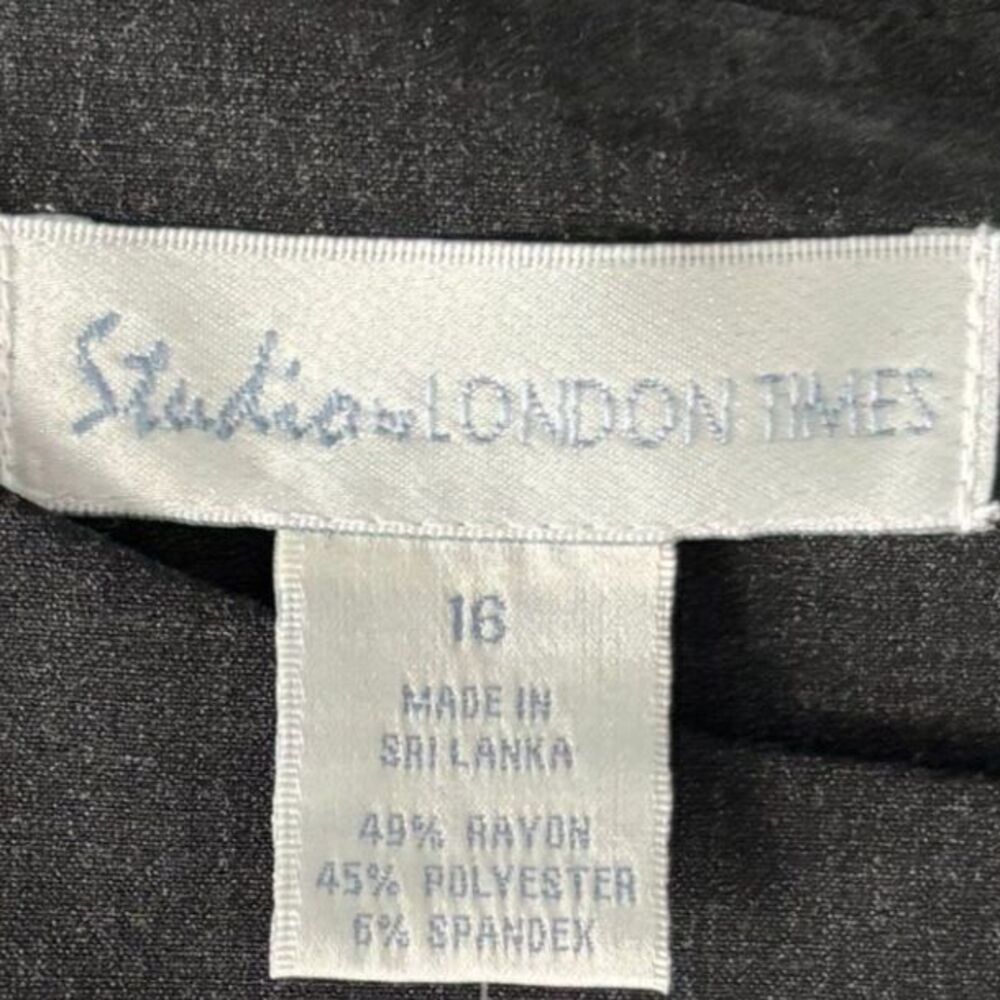 Studio by London Times Charcoal Gray Sheath Dress Size 16 Career - Picture 4 of 8